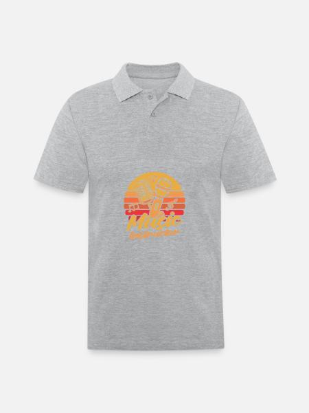 Music Teacher Microphone - Men's Pique Polo Shirt - heather gray