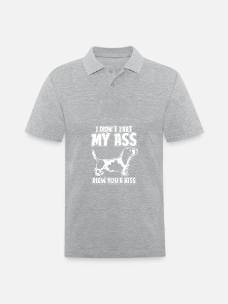 Basset Hound - Men's Pique Polo Shirt - heather gray