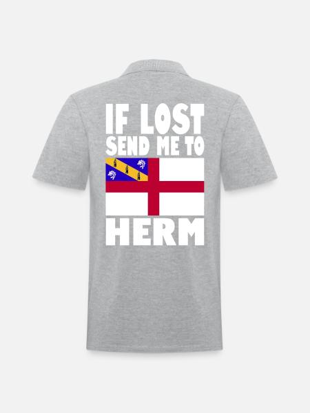 Herm Flag Saying - Men's Pique Polo Shirt - 