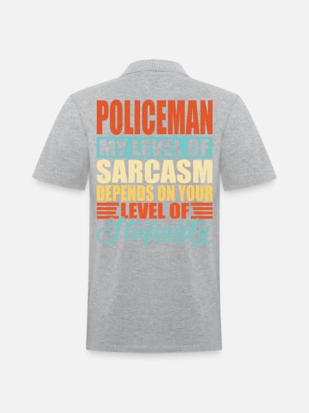 Policeman sarcasm Policeman - Men's Pique Polo Shirt -