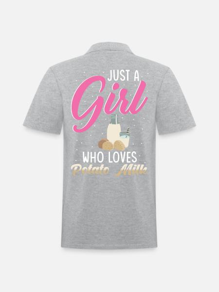 Potato Milk Saying - Men's Pique Polo Shirt -