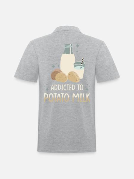Potato Milk Saying - Men's Pique Polo Shirt -