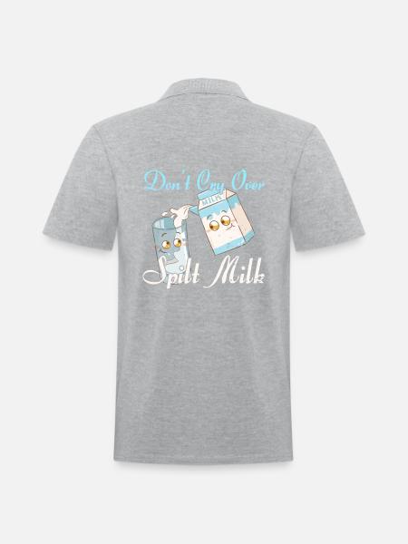 milk milkman milk drinker - Men's Pique Polo Shirt - heather gray