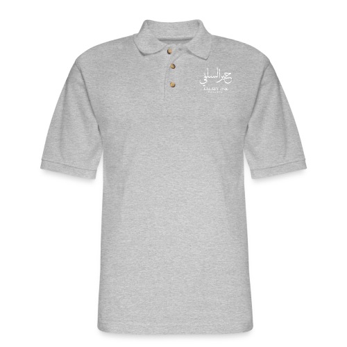 SI White Ink Logo 1443 - Men's Pique Polo Shirt
