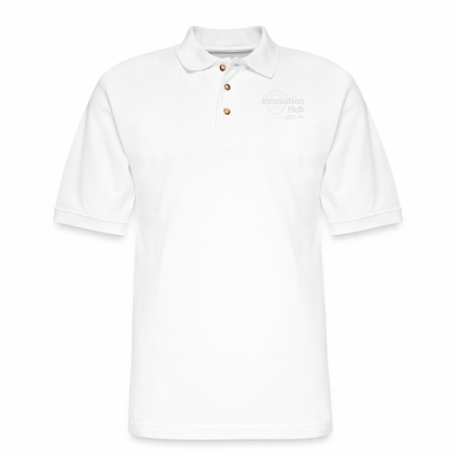 Innovation Hub white logo - Men's Pique Polo Shirt