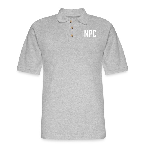 N P C logo in white - Men's Pique Polo Shirt
