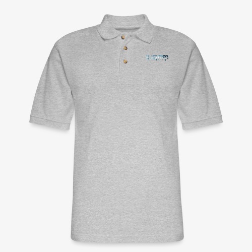 Slighter Blue Ice Logo - Men's Pique Polo Shirt