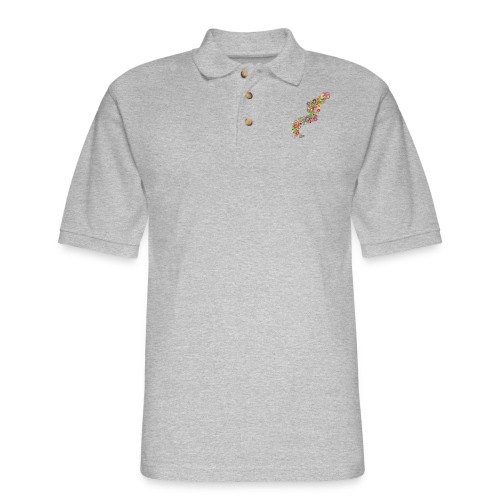 Retro Colorful Circles Design - Men's Pique Polo Shirt