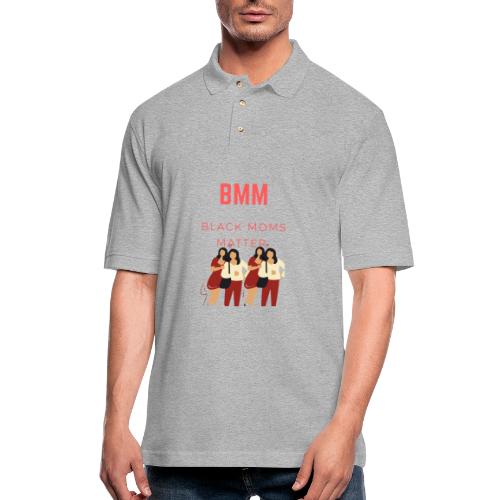 BMM wht bg - Men's Pique Polo Shirt