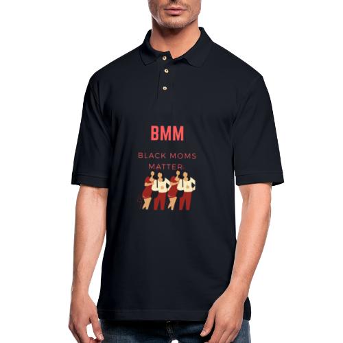 BMM wht bg - Men's Pique Polo Shirt