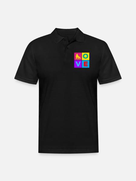 Love Figure Skating - Men's Pique Polo Shirt - black