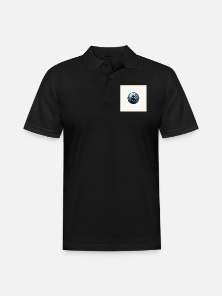 Moonlit Shadow Ninja Circle - Men's Pique Polo Shirt - black