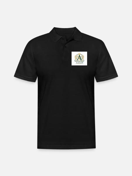 Arain Pride - Premium Punjabi Heritage Graphic - Men's Pique Polo Shirt - black