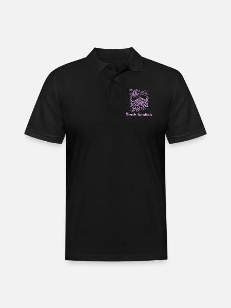 Beach Essentials Sketch - Men's Pique Polo Shirt - black