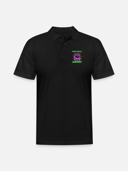 Still Angry - Men's Pique Polo Shirt - black