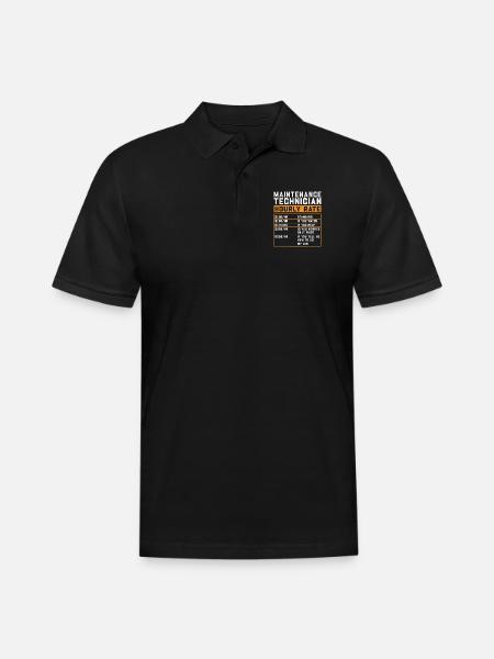 Maintenance Technician Hourly Rate - Men's Pique Polo Shirt - black