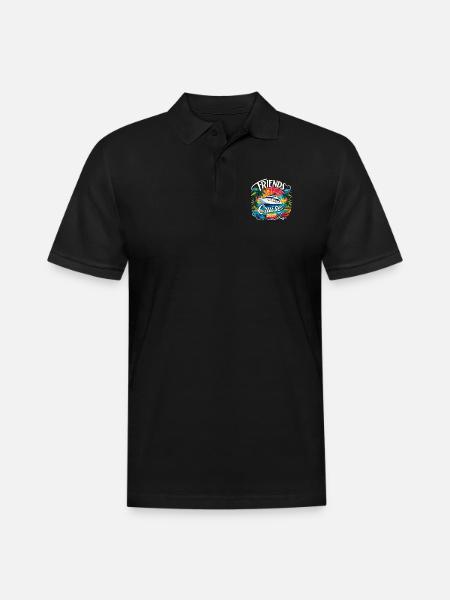 Friends Cruise 2027 - Men's Pique Polo Shirt - black