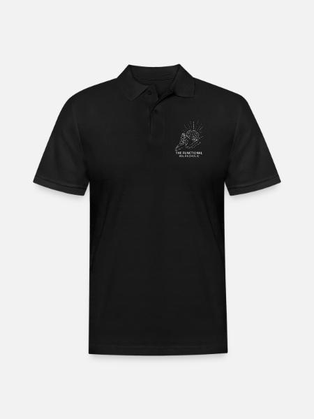 The Functional Melancholic - Men's Pique Polo Shirt - black