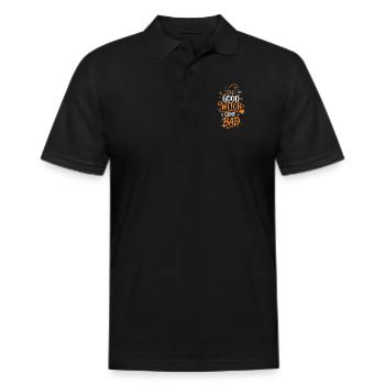 T-shirt de la bonne sorcière devenue mauvaise - Polo en coton piqué pour hommes - noir - Devant