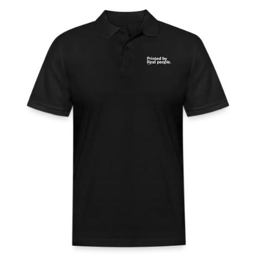 PrintedByRealPeople simple white - Men's Pique Polo Shirt