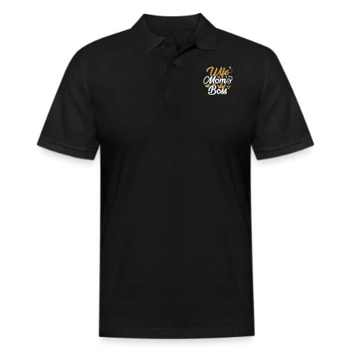 Wife Mom Boss design - Men's Pique Polo Shirt