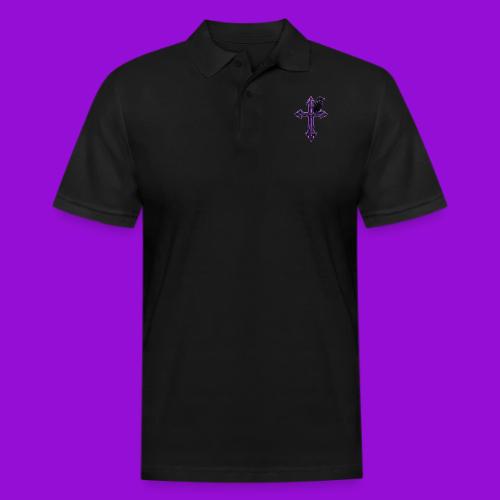 Gothix Raven Cross - Men's Pique Polo Shirt