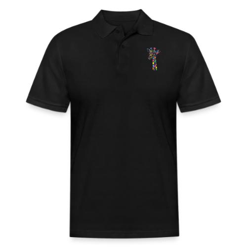 Art Deco giraffe - Men's Pique Polo Shirt