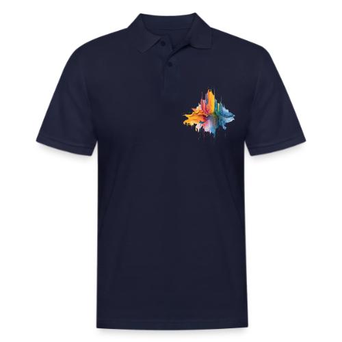 Impasto Spectrum - Men's Pique Polo Shirt