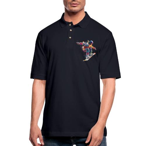 Snowboarding: Frozen Flight - Men's Pique Polo Shirt