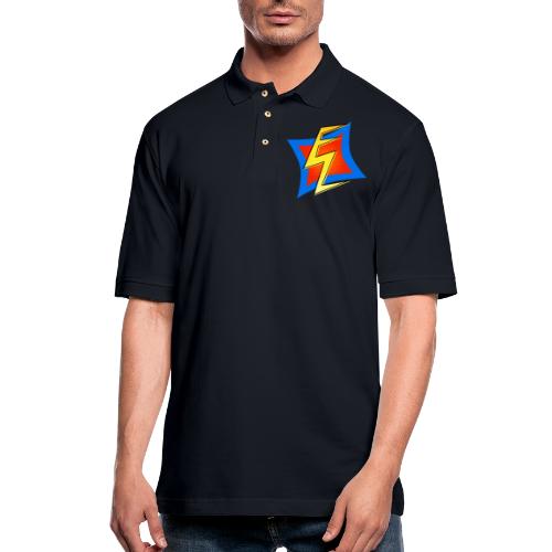 Comic Style Logo Mini - Men's Pique Polo Shirt