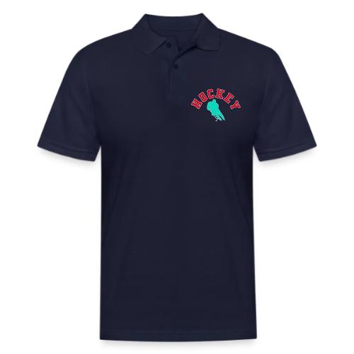 Hockey Player Silhouette - Men's Pique Polo Shirt