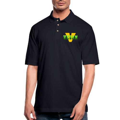 Vegan Energy V - Men's Pique Polo Shirt