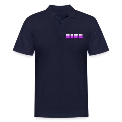 Mindful Typography Minimalist Design - Men's Pique Polo Shirt