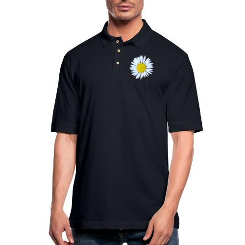 Daisy Pocket Flower - Men's Pique Polo Shirt