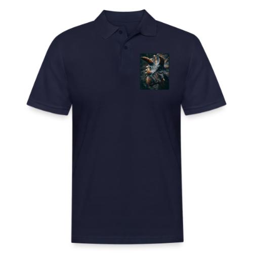 Triceratops Detailed Portrait Design - Men's Pique Polo Shirt