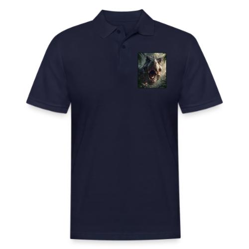T Rex Jungle Roar Design - Men's Pique Polo Shirt