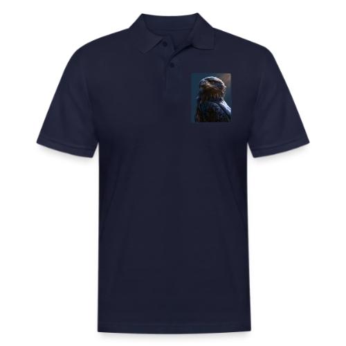 Majestic Eagle Cinematic Portrait Design - Men's Pique Polo Shirt