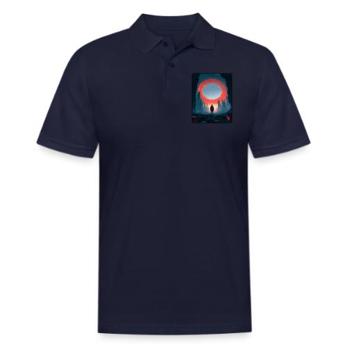 Cosmic Portal Future City Design - Men's Pique Polo Shirt