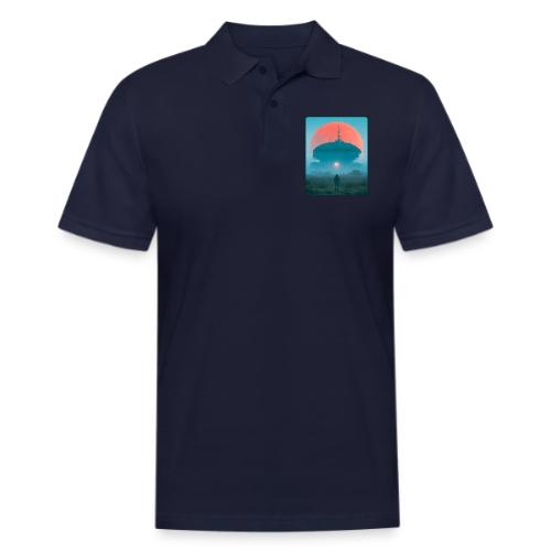 Astronaut Alien Outpost Design - Men's Pique Polo Shirt