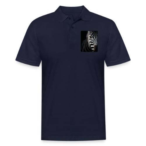 Zebra High Contrast Portrait Design - Men's Pique Polo Shirt