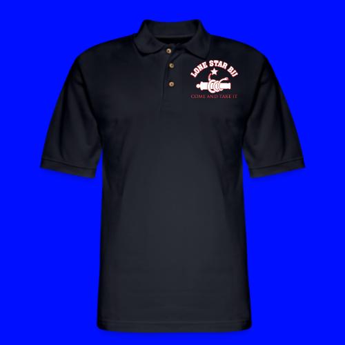 LONE STAR BRAZILIAN JIU-JITSU - Red and white - Men's Pique Polo Shirt