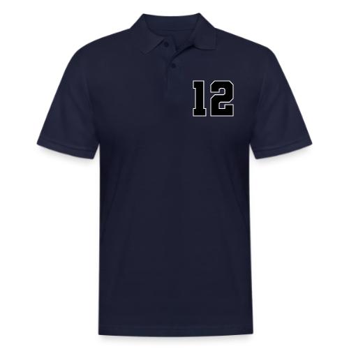 Varsity Number 12 Sports Design - Men's Pique Polo Shirt