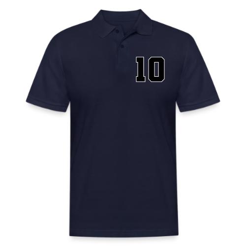 Varsity Number 10 Athletic Design - Men's Pique Polo Shirt