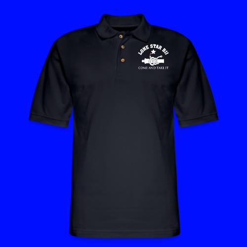 Lone Star BJJ - Come and Take It - White and Red - Men's Pique Polo Shirt