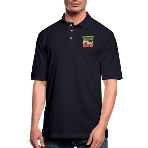 Rasta style reggae music design with classic roots - Polo en coton piqué pour hommes