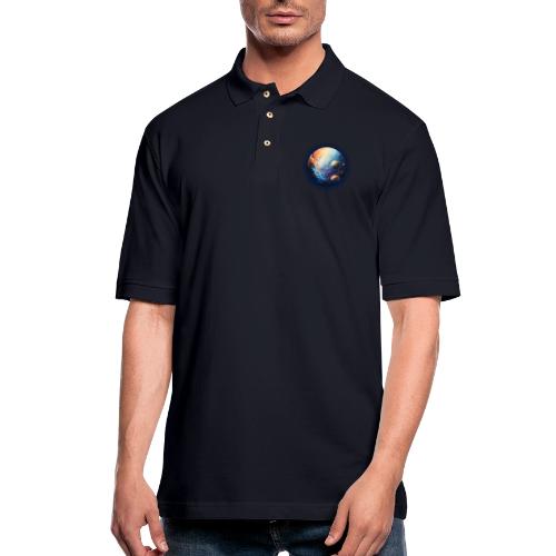Nebula of Planets - Men's Pique Polo Shirt