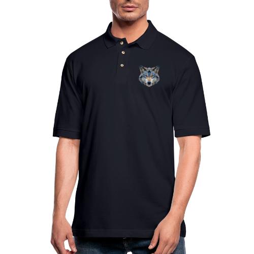 Wolf: Chromatic Wild Gaze - Men's Pique Polo Shirt