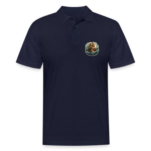 The journey of the Vikings on a stormy ocean - Men's Pique Polo Shirt