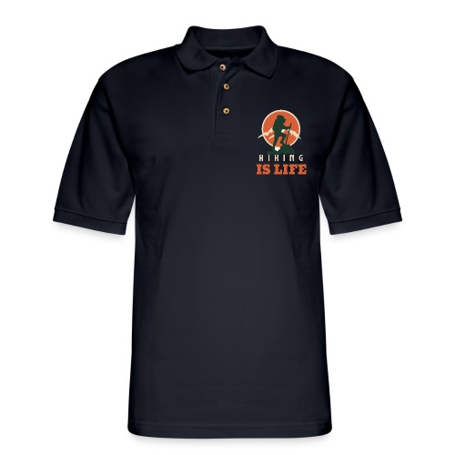 hiking is life - Men's Pique Polo Shirt