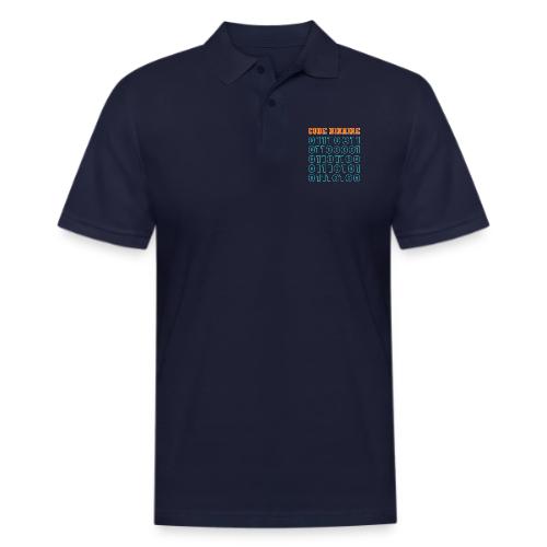 Hi in binary code - Men's Pique Polo Shirt